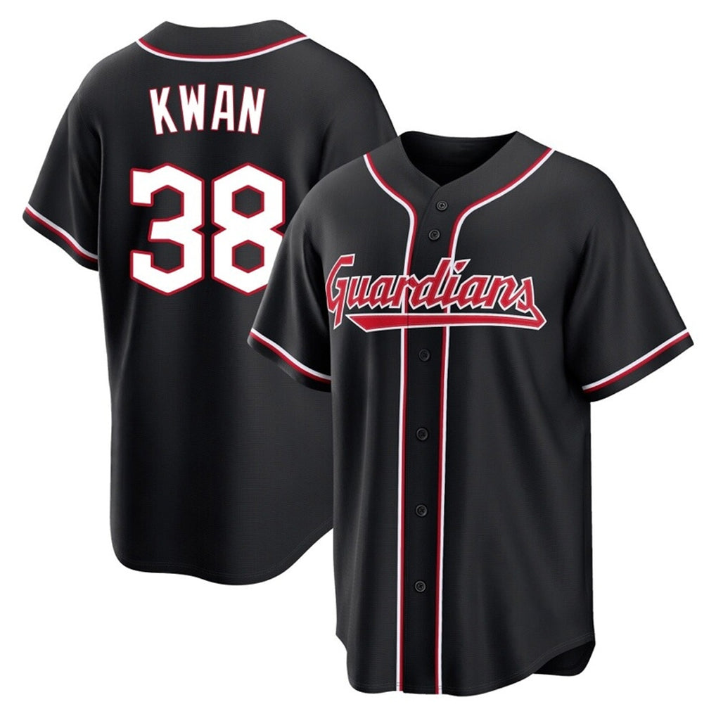 Cleveland Guardians #38 Steven Kwan Player Black CLOTHIN Fashion Out Home Game Stitched Jerseys
