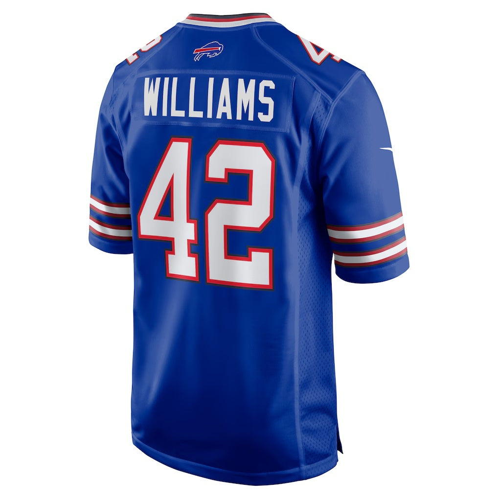 B.Bills #42 Dorian Williams Royal CLOTHIN Home Game Jersey