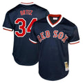 Boston Red Sox #34 David Ortiz Player Navy CLOTHIN Cooperstown Collection Mesh T-shirt Home Stitched Jerseys