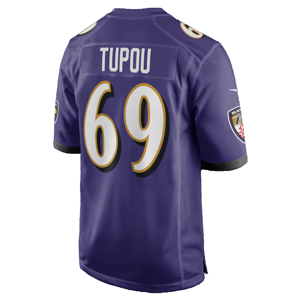 B.Ravens #69 Josh Tupou Purple CLOTHIN Team Game Jersey