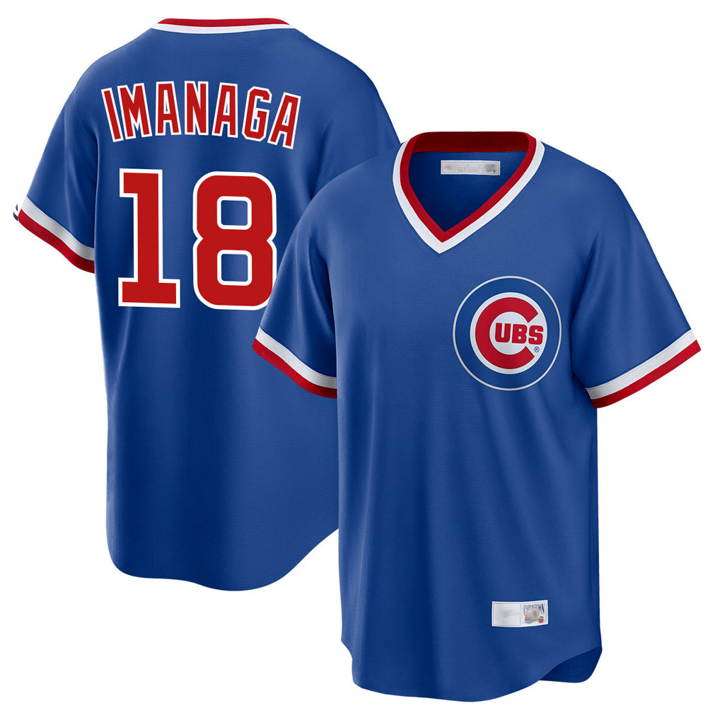 Chicago Cubs #18 Shota Imanaga Player Royal CLOTHIN T-shirt Cooperstown Collection Limited Stitched Jerseys