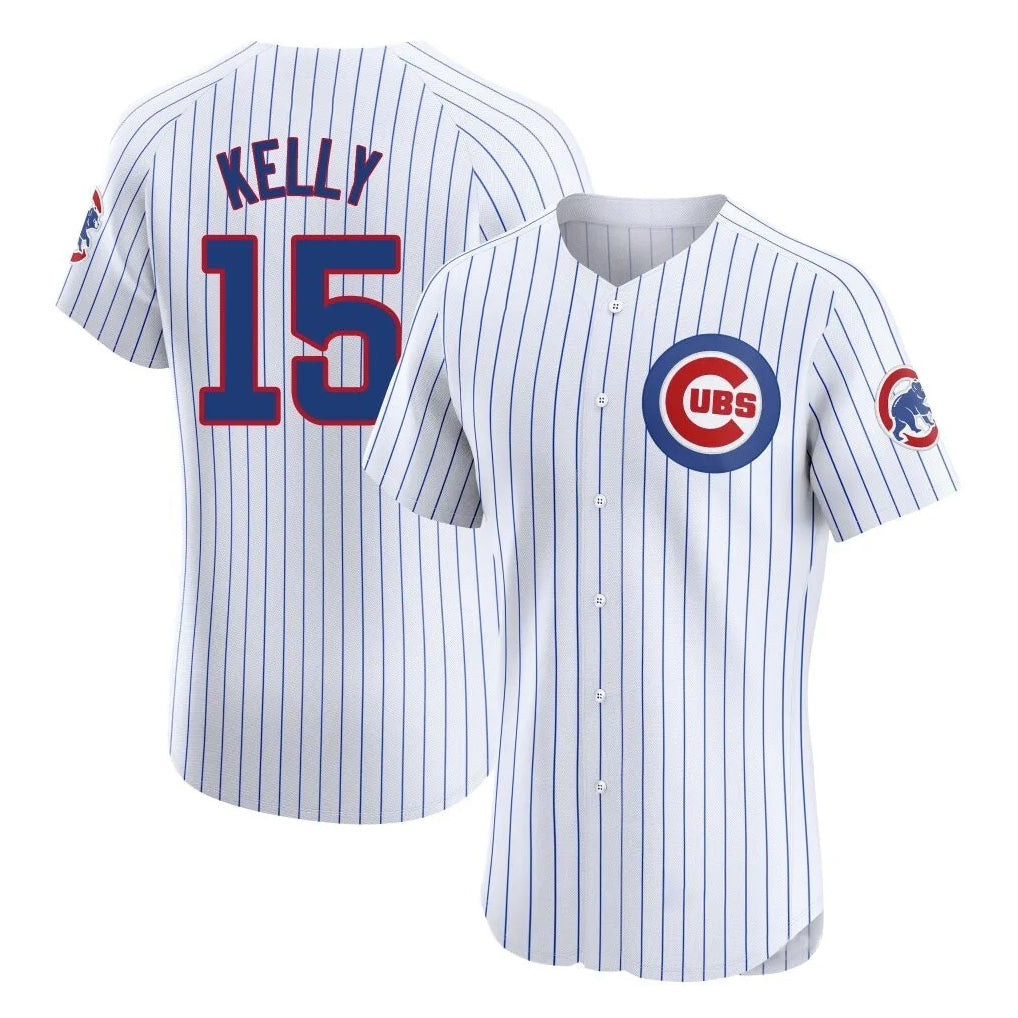 Chicago Cubs #15 Carson Kelly Player White CLOTHIN Limited Elite Home Game Stitched Jerseys