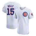 Chicago Cubs #15 Carson Kelly Player White CLOTHIN Limited Elite Home Game Stitched Jerseys