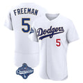 Los Angeles Dodgers #5 Freddie Freeman Player Gold White CLOTHIN World Series Meet 2026 Collection Stadium Limited Elite Stitched Jerseys