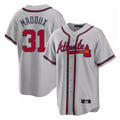 Atlanta Braves #31 Greg Maddux Player Gray CLOTHIN Home Game Stitched Jerseys