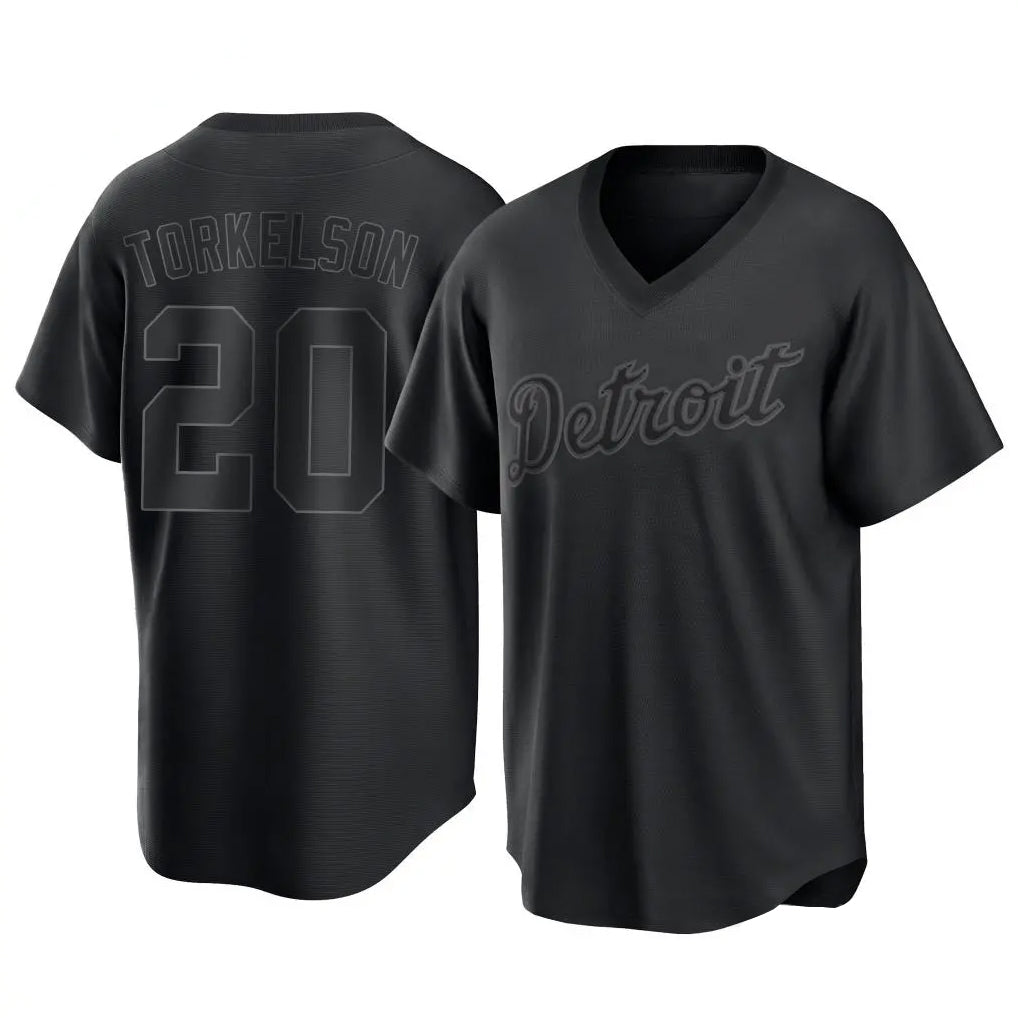 Detroit Tigers #20 Spencer Torkelson Player Black CLOTHIN T-shirt Home Game Stitched Jerseys