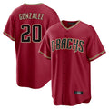 Arizona Diamondbacks #20 Luis Gonzalez Player Red CLOTHIN Home Game Stitched Jerseys