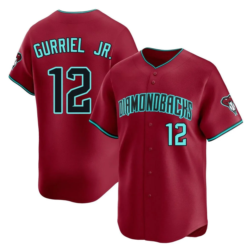 Arizona Diamondbacks #12 Lourdes Gurriel Jr Player Red CLOTHIN Limited Home Game Stitched Jerseys