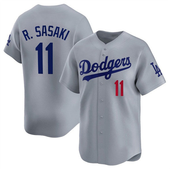 Los Angeles Dodgers #11 Roki Sasaki Gray CLOTHIN 2025 Alternate Limited Stitched Jersey