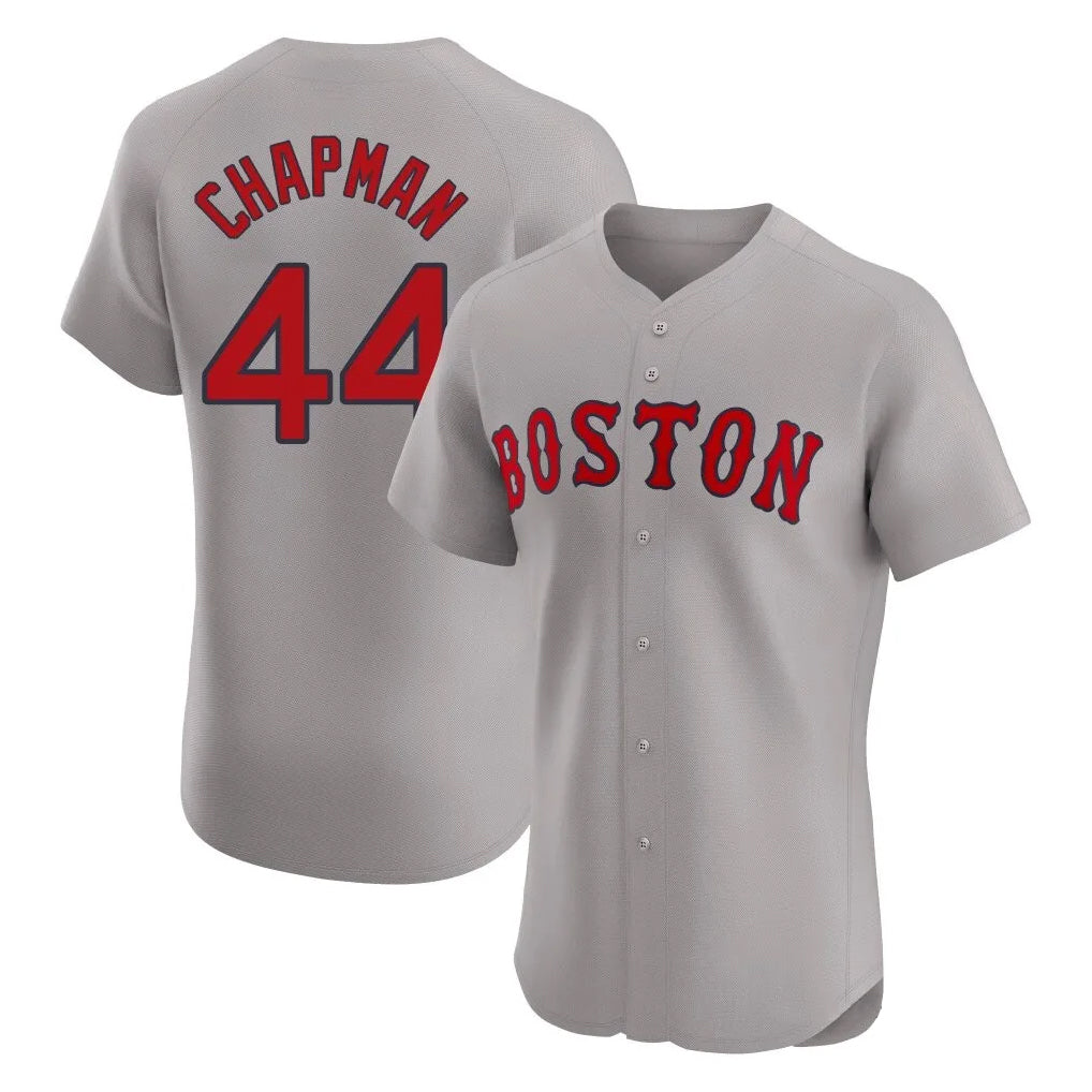 Boston Red Sox #44 Aroldis Chapman Player Gray CLOTHIN Road Limited Elite Home Game Stitched Jerseys1