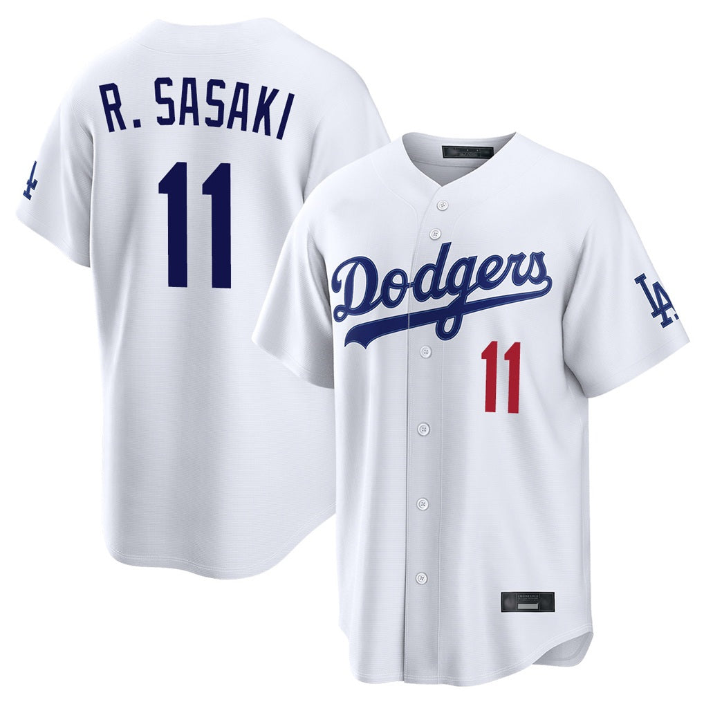 Los Angeles Dodgers #11 Roki Sasaki Player White CLOTHIN Home Game Stitched Jerseys