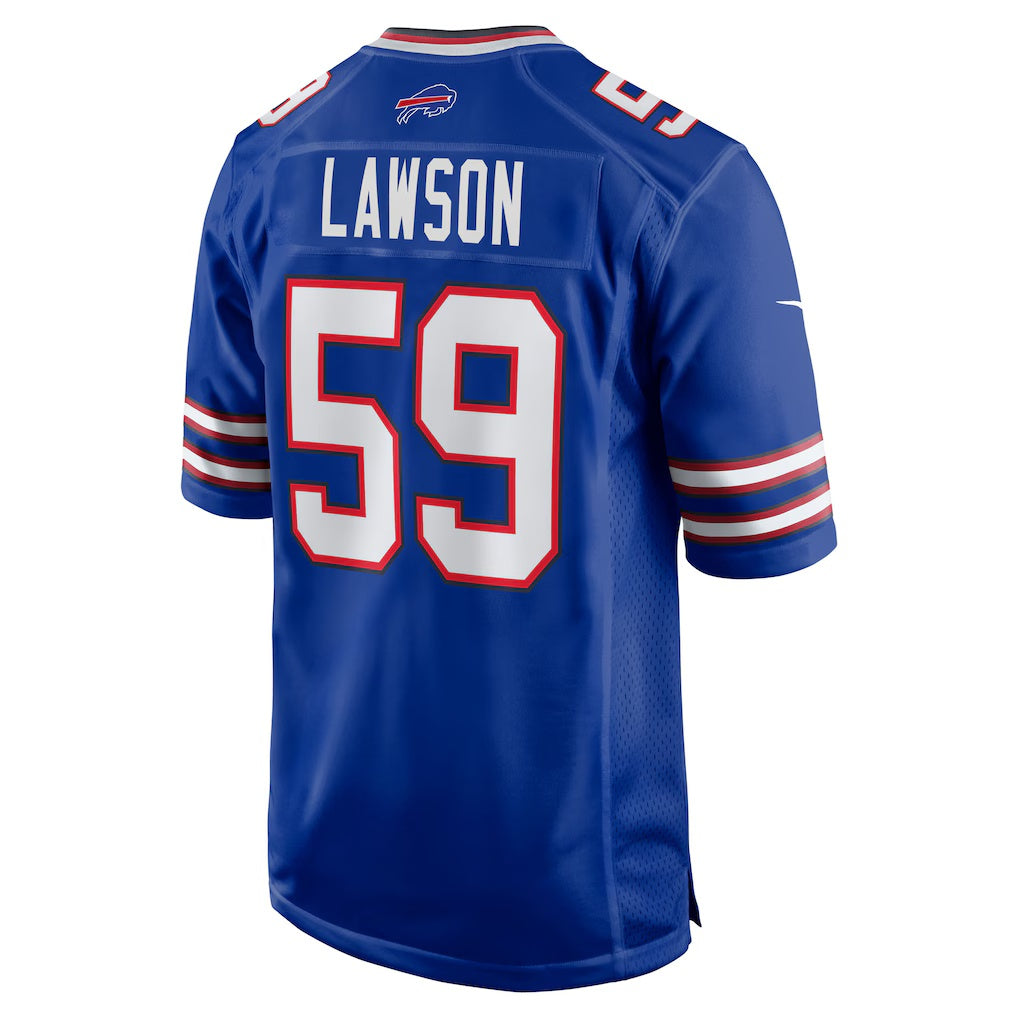 B.Bills #59 Shaq Lawson Royal CLOTHIN Team Game Jersey