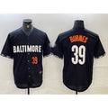 Baltimore Orioles #39 Corbin Burnes Number Black CLOTHIN 2023 City Connect Cool Base Stitched Jersey 2