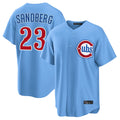 Chicago Cubs #23 Ryne Sandberg Player Light Blue CLOTHIN Home Game Stitched Jerseys