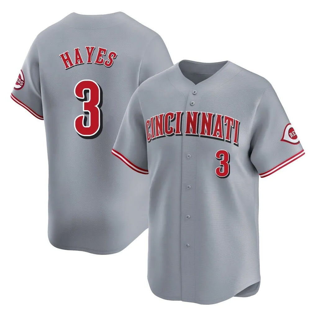 Cincinnati Reds #3 Ke'Bryan Hayes Player Gray CLOTHIN Home Limited Stitched Jerseys
