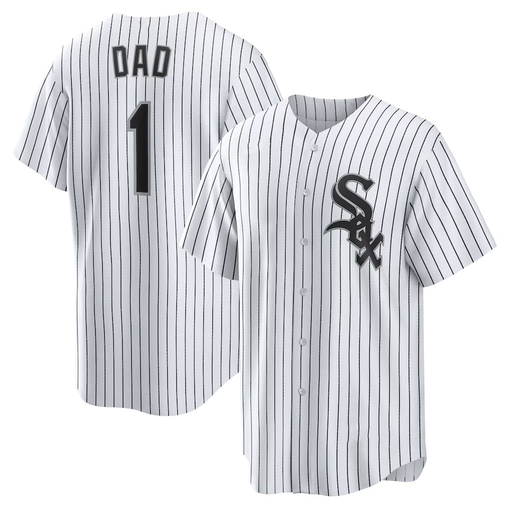 Chicago White Sox White CLOTHIN #1 Dad Home Replica Jersey