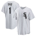 Chicago White Sox White CLOTHIN #1 Dad Home Replica Jersey
