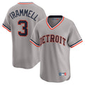 Detroit Tigers #3 Alan Trammell Player Gray CLOTHIN Cooperstown T-shirt Home Game Stitched Jerseys