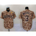San Diego Padres #3 Jackson Merrill Camo CLOTHIN With PS Patch Cool Base Stitched Jersey