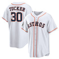 Houston Astros #30 Kyle Tucker White CLOTHIN 2022 World Series Home Stitched Jersey