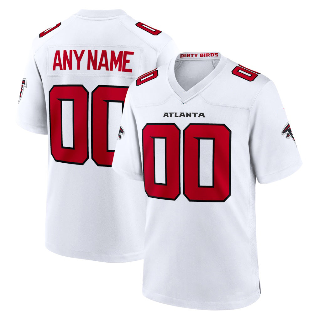 Custom A.Falcons White CLOTHIN Game Jersey 2