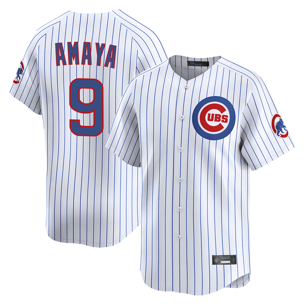 Chicago Cubs #9 Miguel Amaya Player White CLOTHIN Limited Home Game Stitched Jerseys