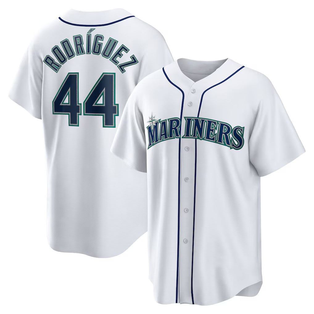 Seattle Mariners #44 Julio Rodriguez White CLOTHIN Home Replica Player Jersey