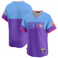 Colorado Rockies Blank Player Purple-Light Blue CLOTHIN City Connect Limited Home T-shirt Stitched Jerseys