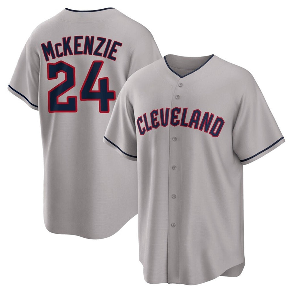 Cleveland Guardians #24 Triston McKenzie Player Gray CLOTHIN Game Home Stitched Jerseys