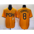 Pittsburgh Pirates #8 Willie Stargell Gold CLOTHIN 2023 City Connect Stitched Jersey 2