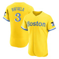 Boston Red Sox #3 Ceddanne Rafaela Player Yellow CLOTHIN Limited Elite Home Game Stitched Jerseys1