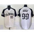 New York Yankees #99 Aaron Judge White Black CLOTHIN 'Gothic Legacy Edition' Vapor Premier Limited Stitched Jersey