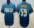Philadelphia Phillies #59 Jhoan Duran Blue CLOTHIN 2024 City Cool Base Jersey