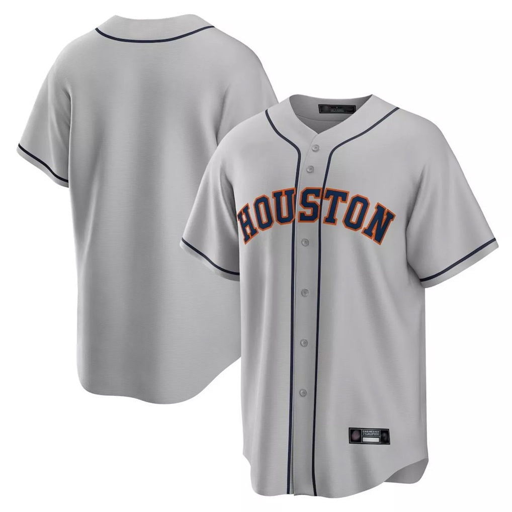 Houston Astros Blank Player Gray CLOTHIN Home Game Stitched Jerseys