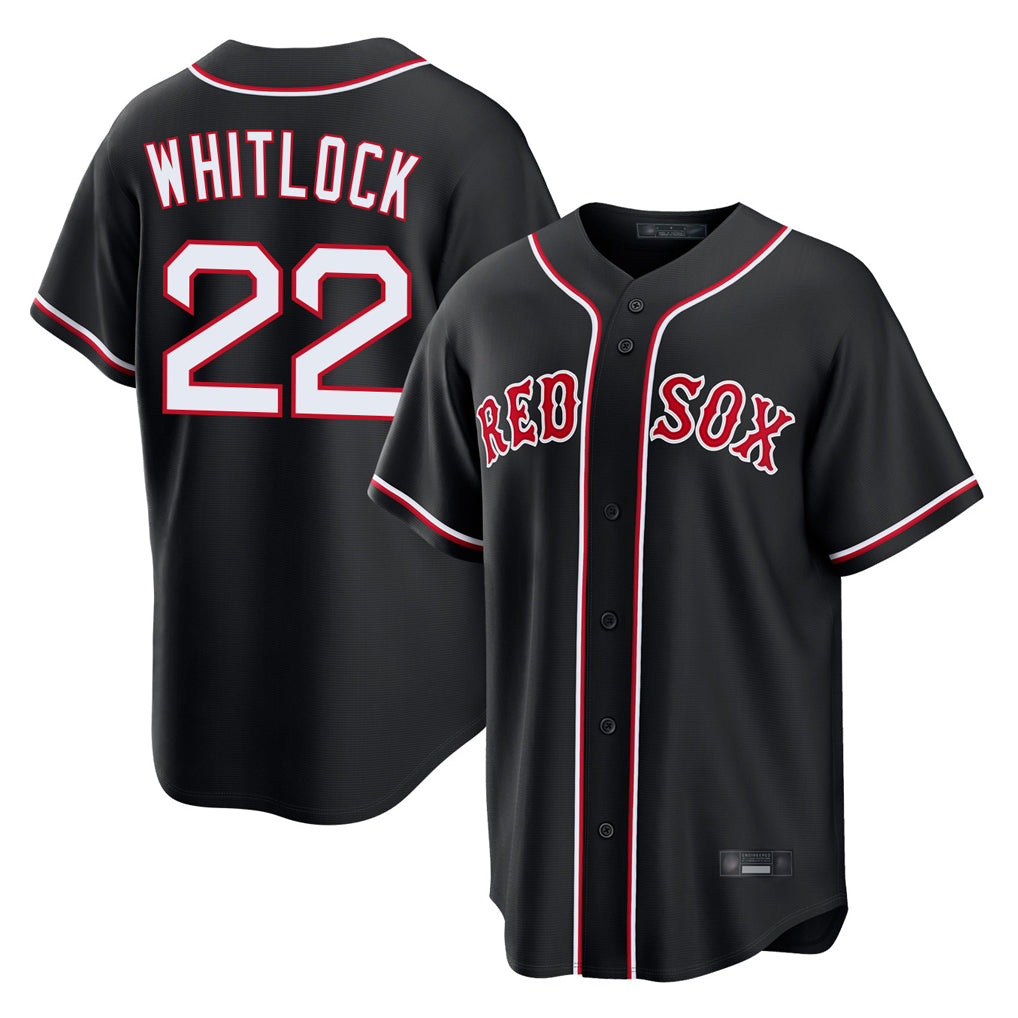 Boston Red Sox #22 Garrett Whitlock Player Black CLOTHIN Out Home Game Stitched Jerseys