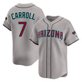Arizona Diamondbacks #7 Corbin Carroll Player Gray CLOTHIN Road Limited Home Game Stitched Jerseys