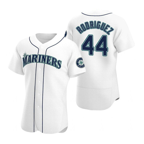 Seattle Mariners #44 Julio Rodr¨ªguez White CLOTHIN Flex Base Stitched Jersey