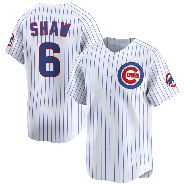 Chicago Cubs #6 Matt Shaw White CLOTHIN Home Limited Stitched Jersey