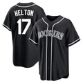 Colorado Rockies #17 Todd Helton Player Black CLOTHIN Fashion Out Home Game Stitched Jerseys