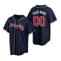 Custom Atlanta Braves Navy CLOTHIN 2020 Stitched Cool Base Jersey