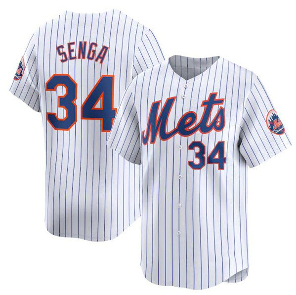 New York Mets #34 Kodai Senga White CLOTHIN 2024 Home Limited Stitched Jersey