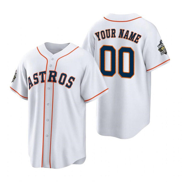 Custom Houston Astros ACTIVE PLAYER White CLOTHIN 2022 World Series Home Stitched Jersey