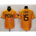 Pittsburgh Pirates #15 Oneil Cruz Yellow CLOTHIN 2023 City Connect Stitched Jerseys