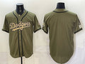 Los Angeles Dodgers Blank Olive CLOTHIN 2026 Armed Forces Day Stitched Jersey 2
