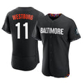 Baltimore Orioles #11 Jordan Westburg Player Black CLOTHIN City Connect Limited Elite Home Game Stitched Jerseys