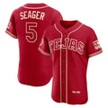 Texas Rangers #5 Corey Seager Red CLOTHIN 2026 City Connect Authentic Sponsor Patch Jersey