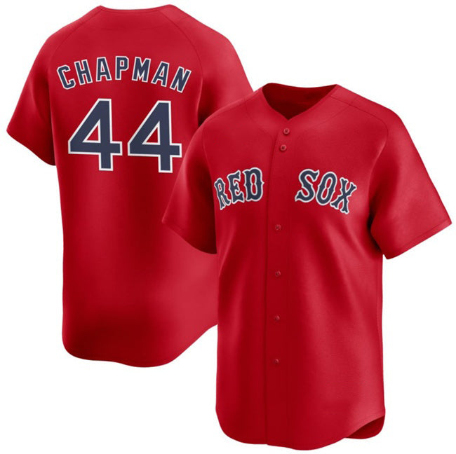 Boston Red Sox #44 Aroldis Chapman Red CLOTHIN 2025 Alternate Limited Stitched Jersey