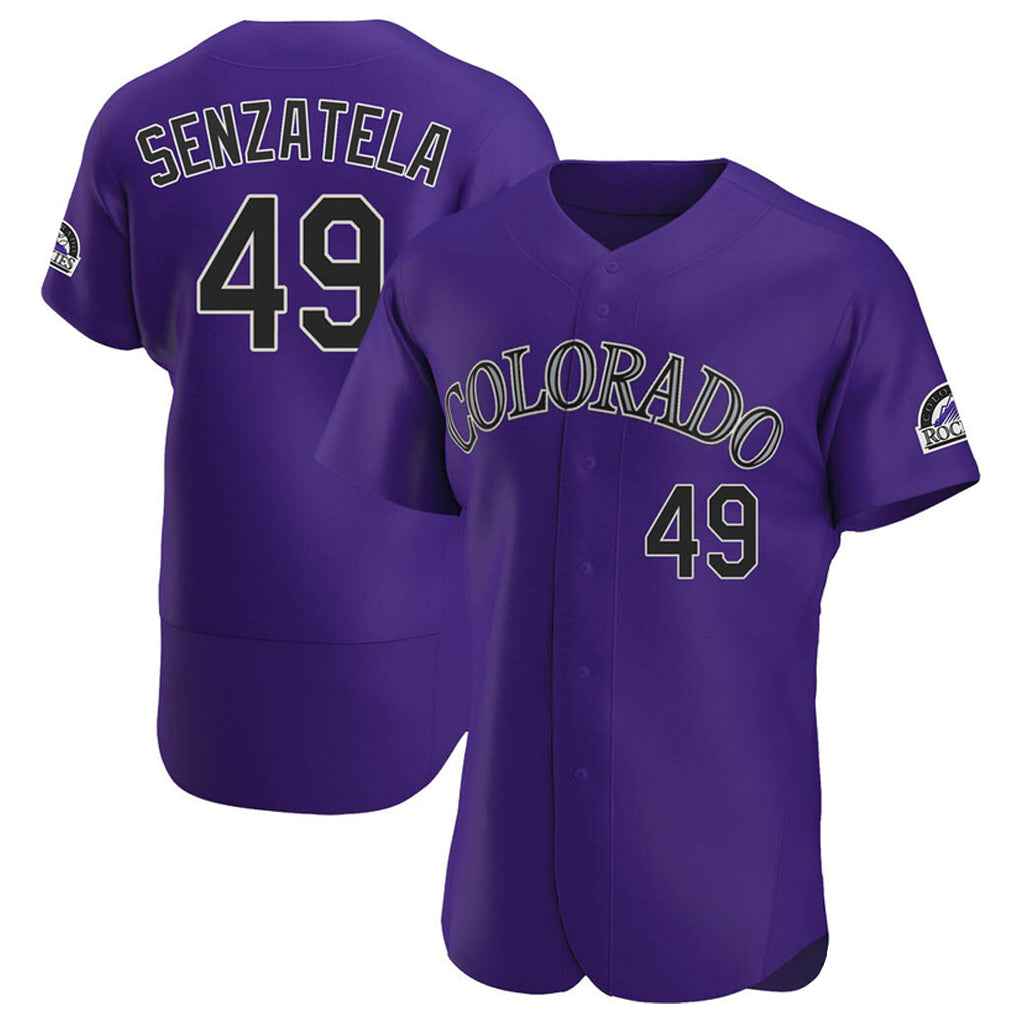 Colorado Rockies #49 Antonio Senzatela Player Purple CLOTHIN Limited Elite Home Stitched Jerseys