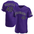 Colorado Rockies #49 Antonio Senzatela Player Purple CLOTHIN Limited Elite Home Stitched Jerseys