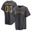 Custom Kansas City Royals Active Player Charcoal CLOTHIN 2022 All-Star Cool Base Stitched Jersey